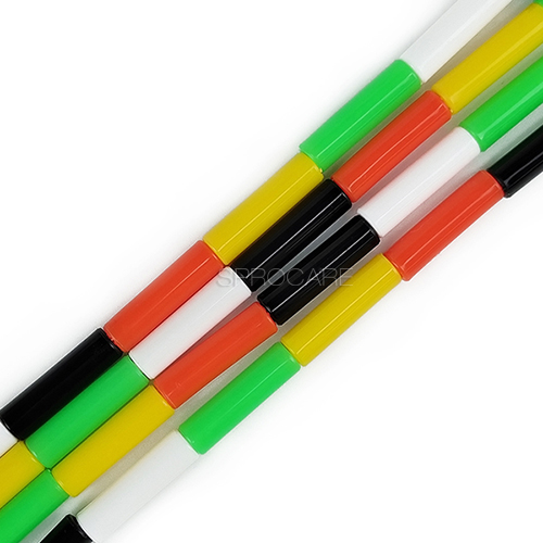 Cuerdas moldeadas plásticas coloridas ligeras que saltan las cuerdas de saltar