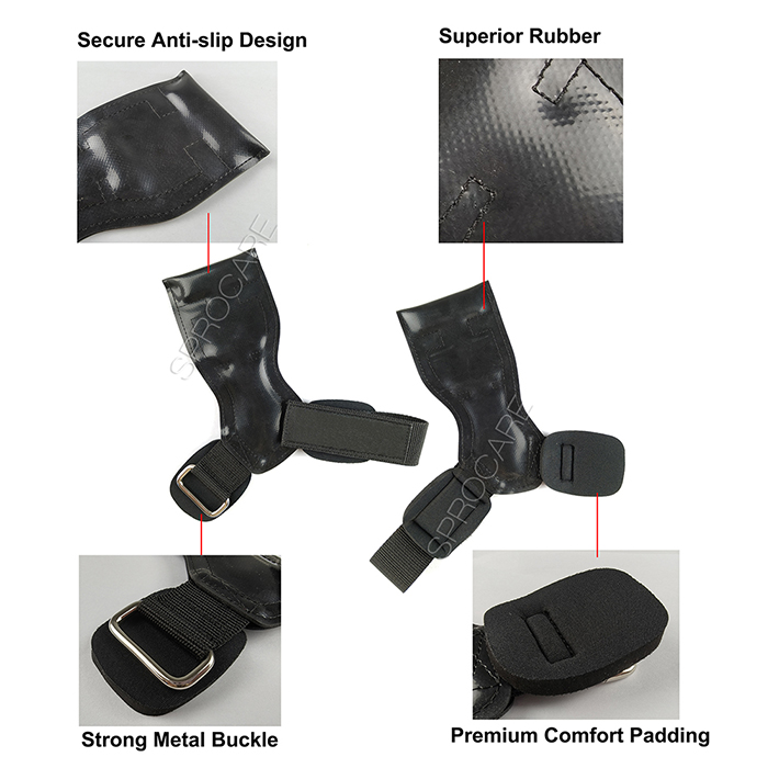 Correas de muñeca de elevación de goma antideslizantes de primera calidad, empuñaduras de mano para levantamiento muerto para hombres y mujeres, Protector de palma, Protector de palma, agarre para levantamiento de pesas