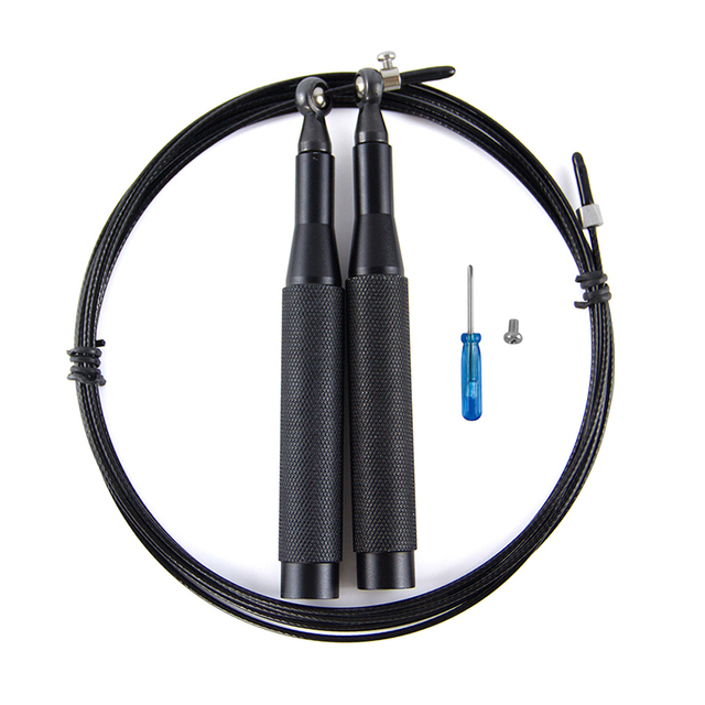 Cuerda para saltar ultrarrápida Mango de aluminio con rodamiento de bolas